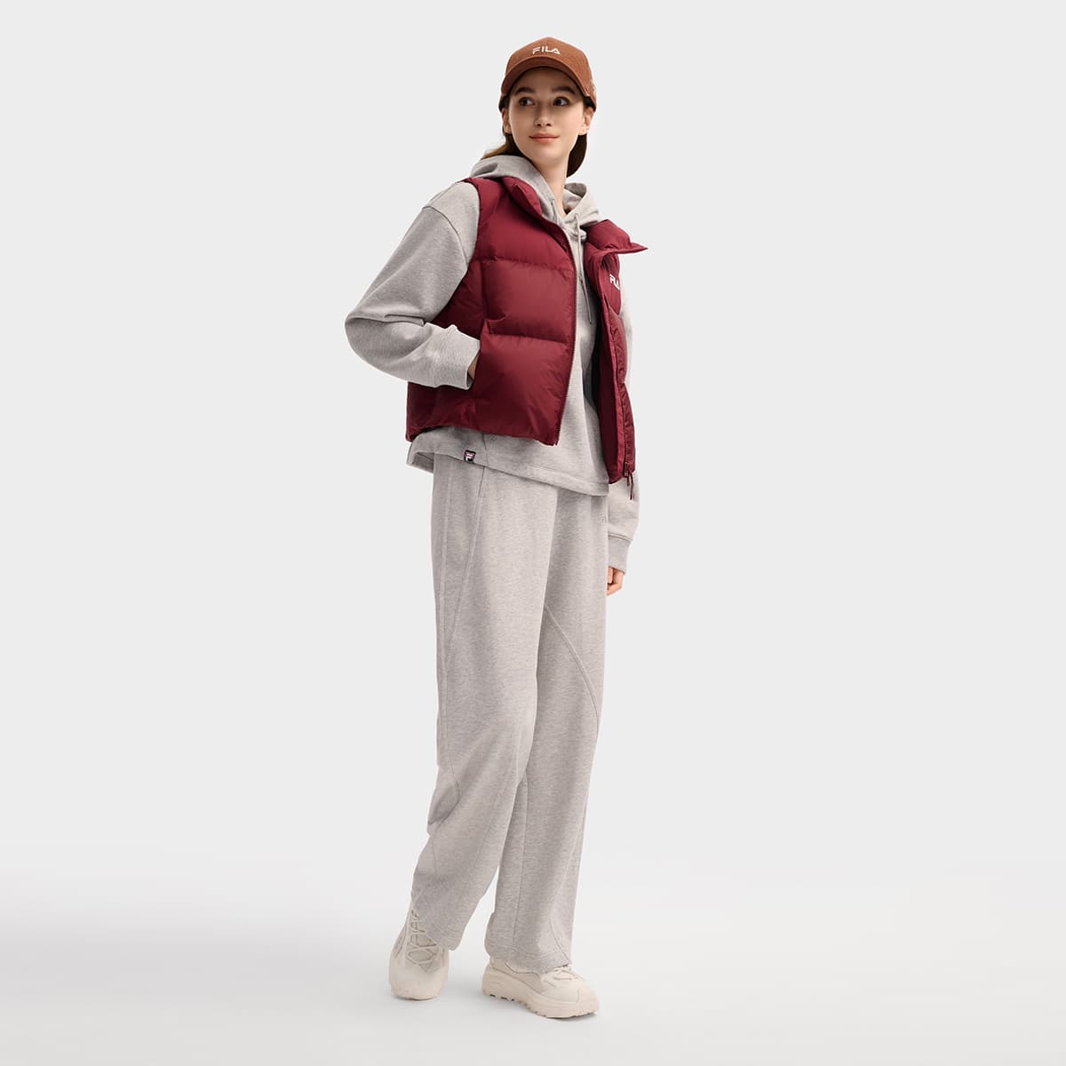 FILA ORIGINALE Пуховый жилет Женские Вино Красный - изображение 6