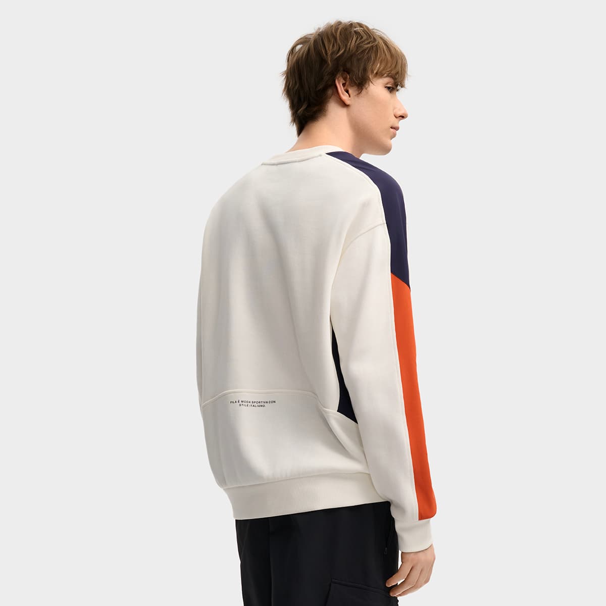 Худи FILA ORIGINALE Толстовка Мужская Облачный Белый - изображение 4