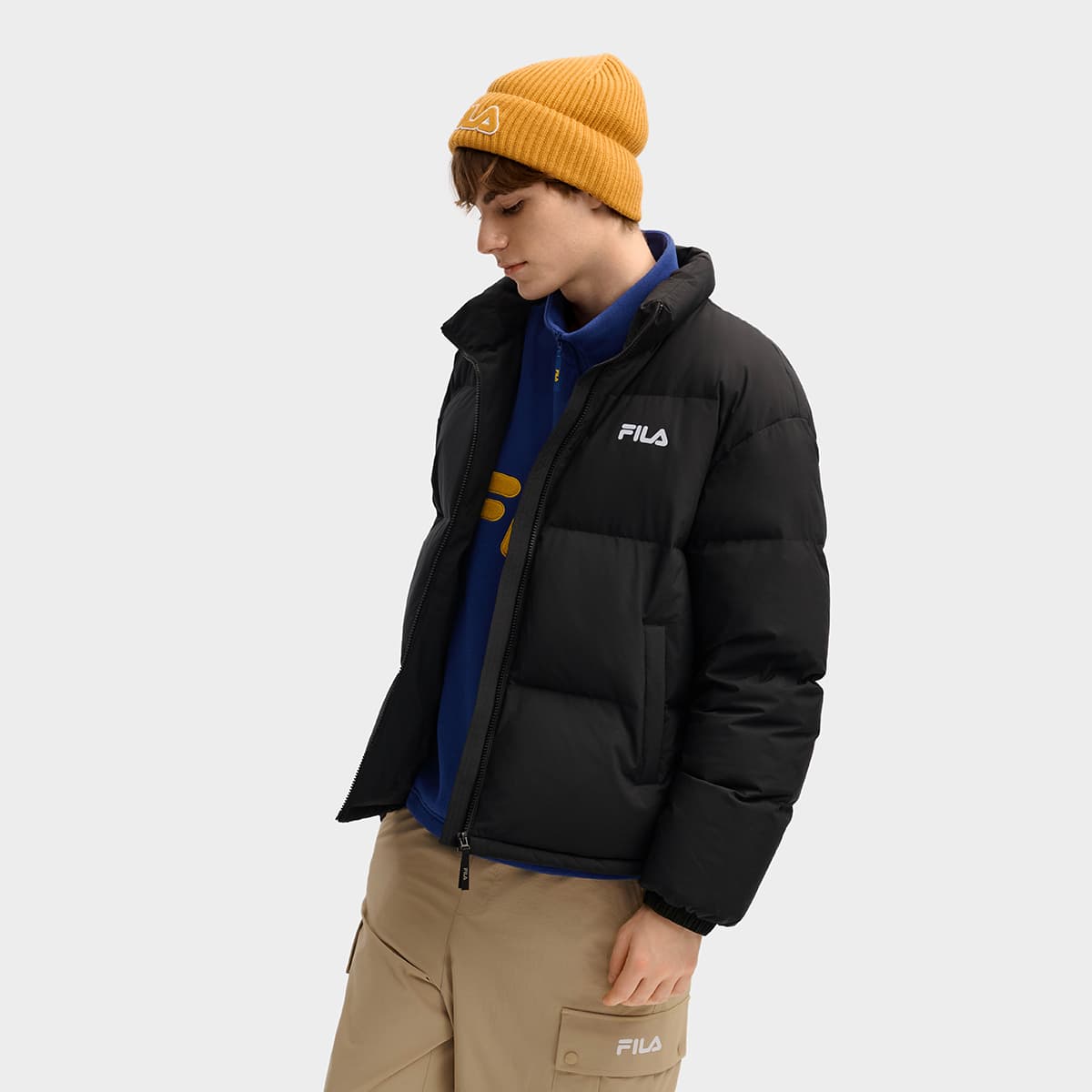 Зимняя куртка FILA Пуховик Мужской Глубокий черный - изображение 4
