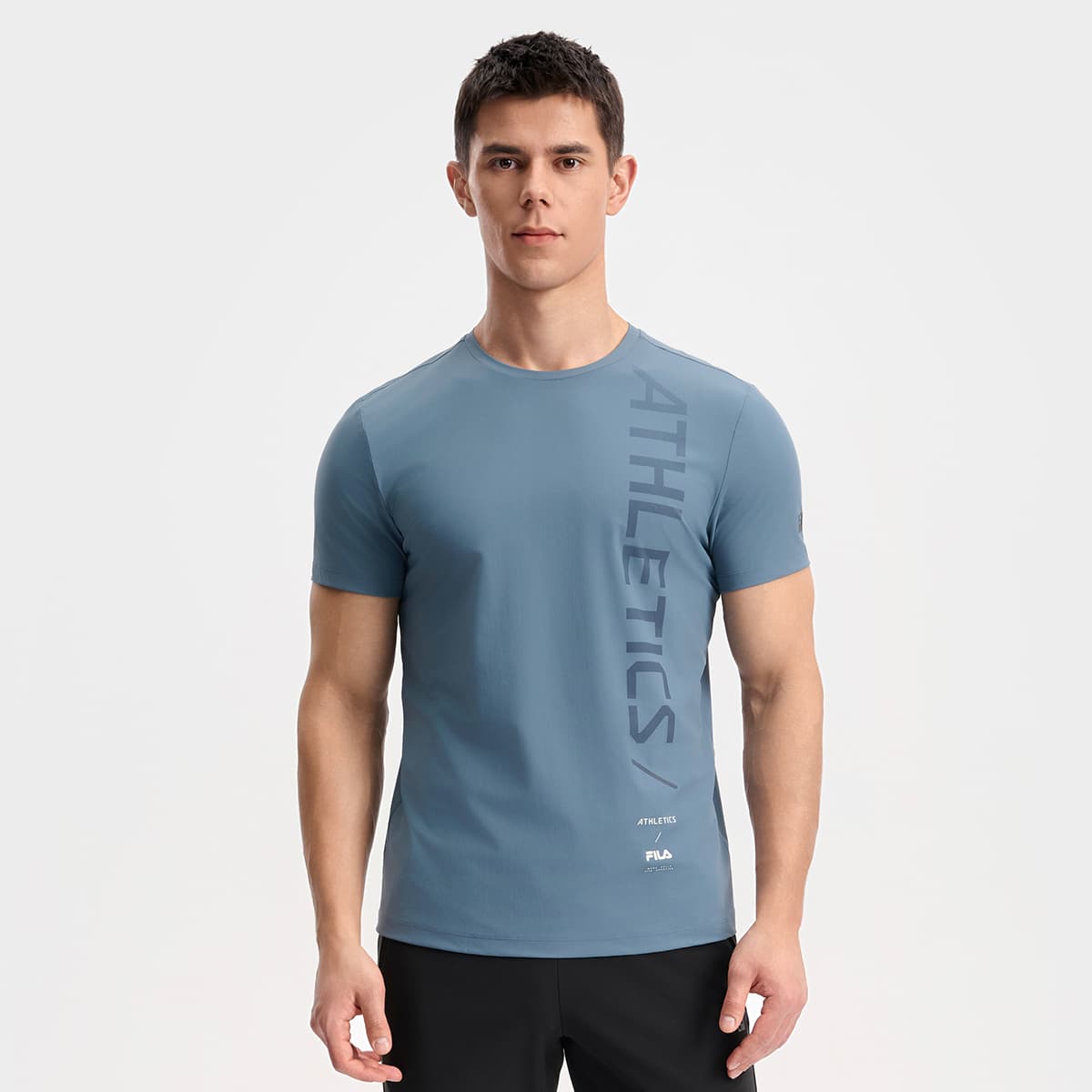 Футболка FILA Фитнес Azure Синий Bu Мужская T-Рубашка - изображение 4