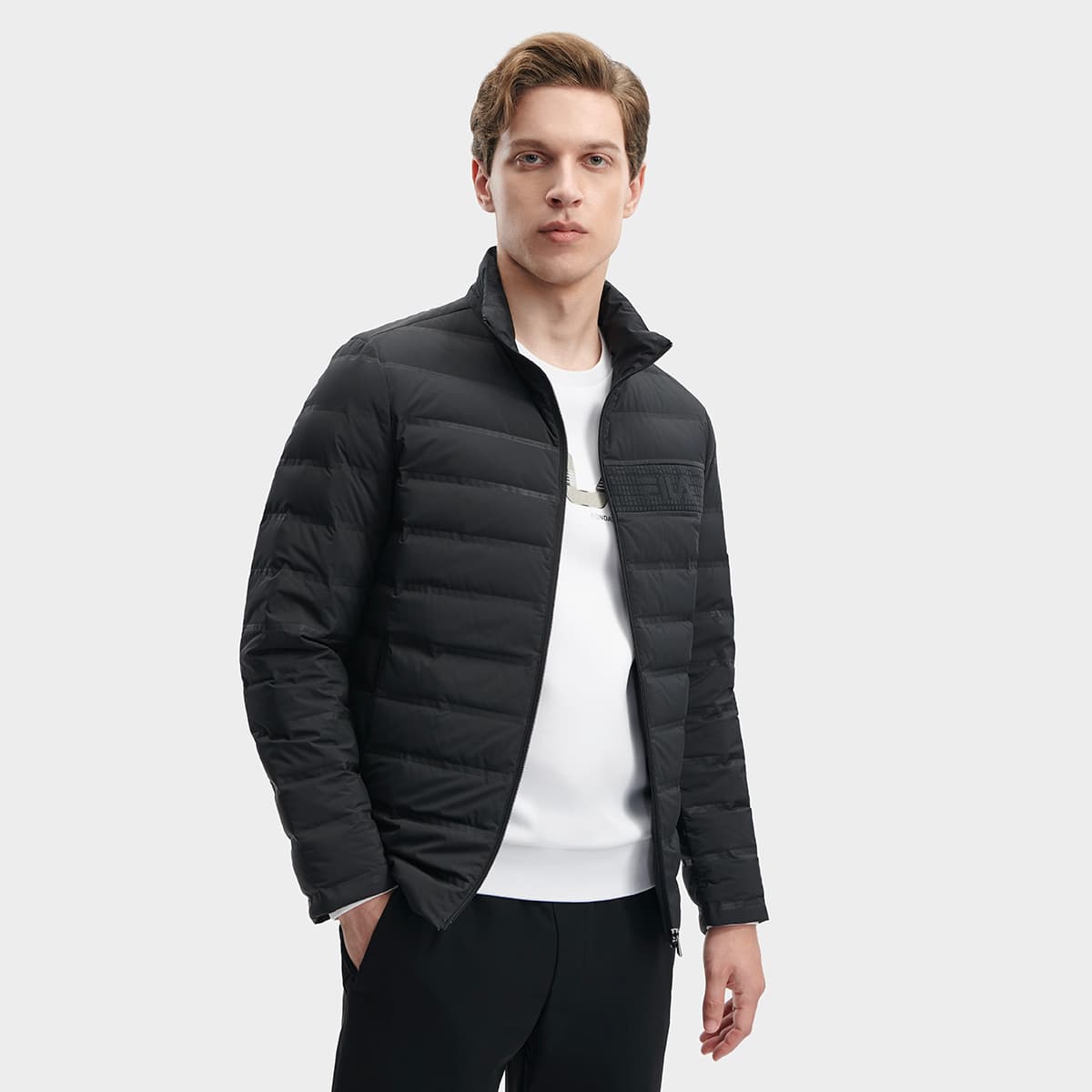 Зимняя куртка FILA Мужской пуховик Глубокий черный - изображение 3