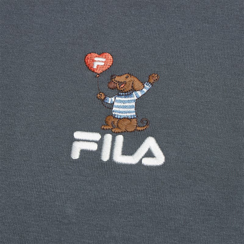 Футболка FILA ORIGINALE Стандартный рукав Футболка Женские Тихий серый - изображение 5