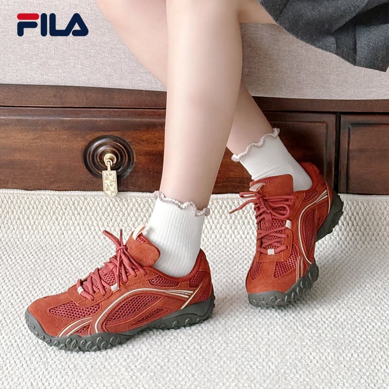 Кроссовки fila ORIGINALE Ballet Shoes Повседневная обувь Low Топ Красный перечный Женские - изображение 7