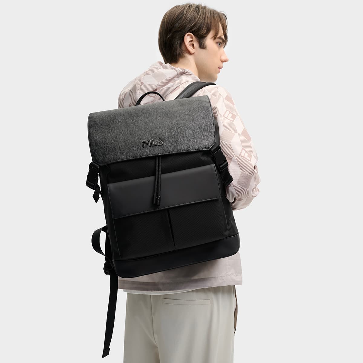 Рюкзак FILA Ткань Рюкзак Стандартный (Standard) Мужской Черный - изображение 4