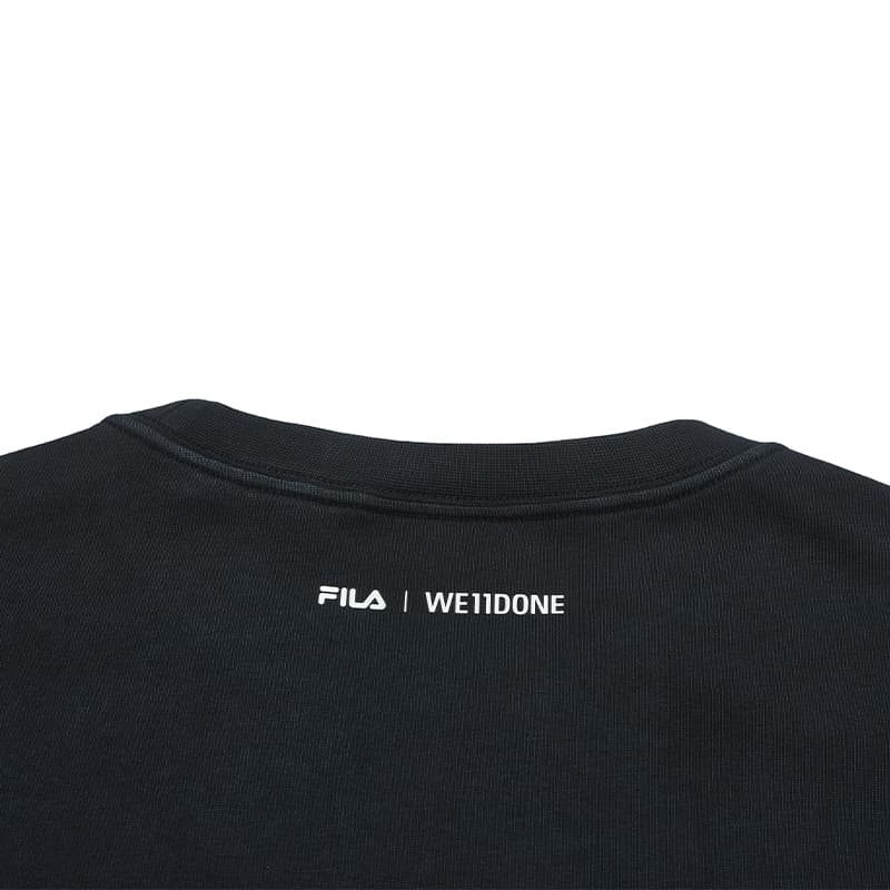 Футболка FILA x WE11DONE T-Shirt Унисекс Темно-черный - изображение 4