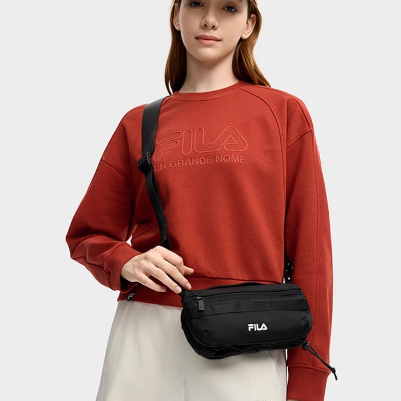 Сумка fila ORIGINALE Ткань Одно плечо Сумка Унисекс Глубокий черный - изображение 3