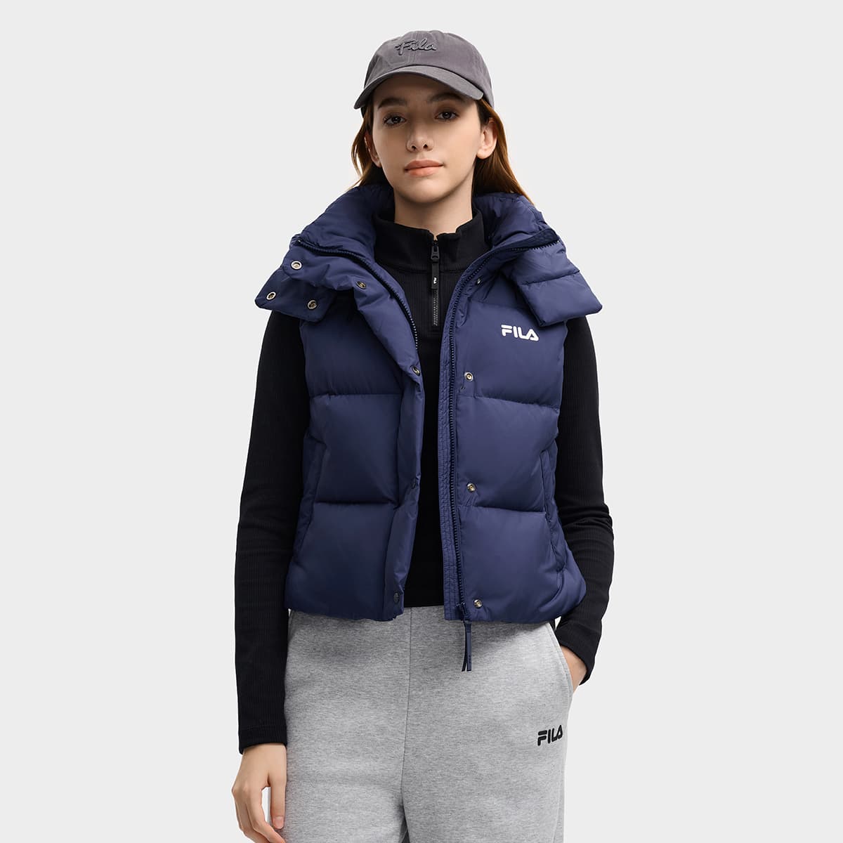 FILA ORIGINALE Пуховый жилет Женские Винтажный синий - изображение 3