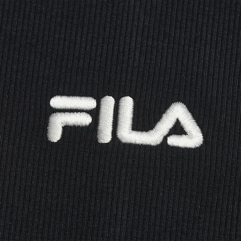 Платье FILA ORIGINALE Короткий Sleeved Платье Женские Черный - изображение 4