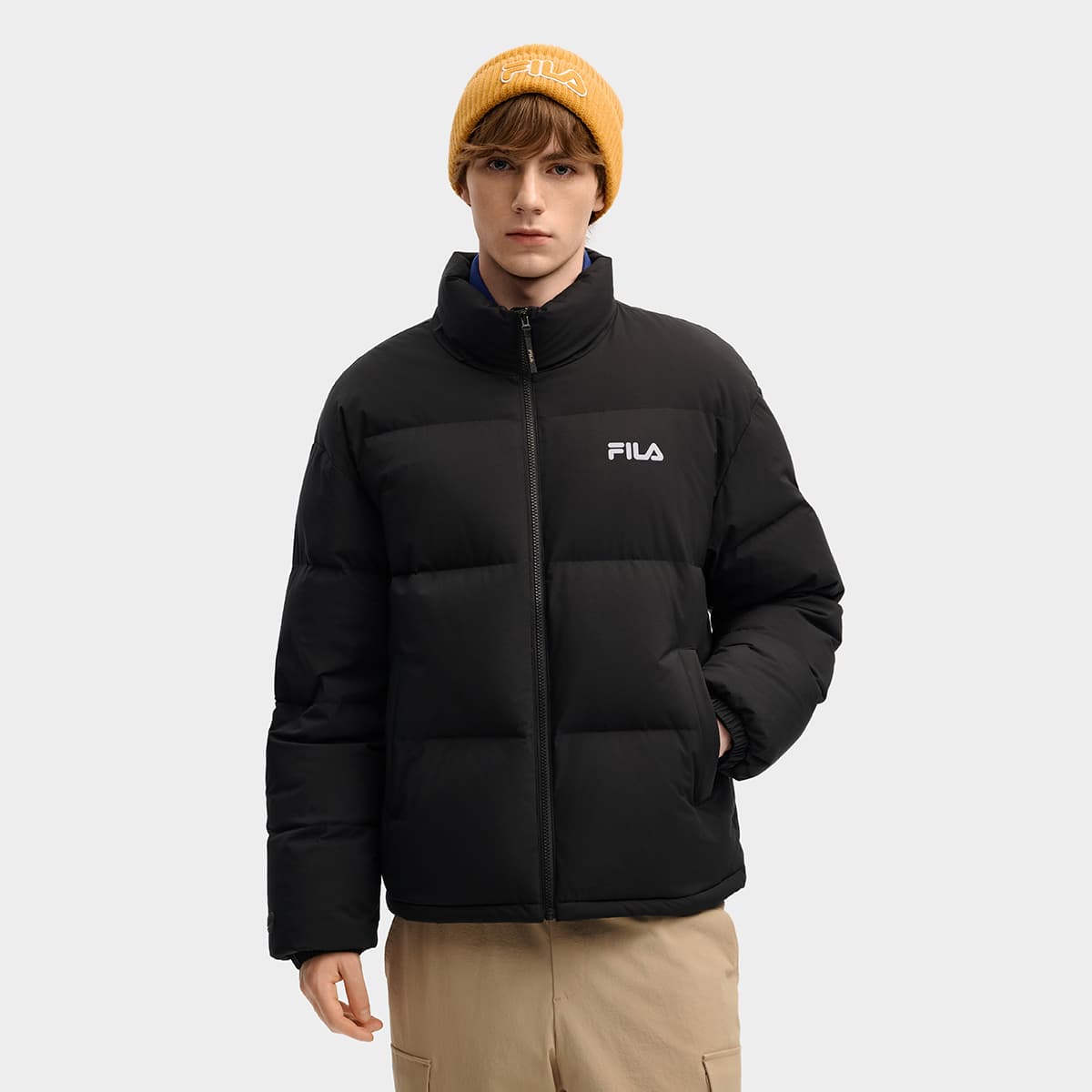 Зимняя куртка FILA Пуховик Мужской Глубокий черный - изображение 3