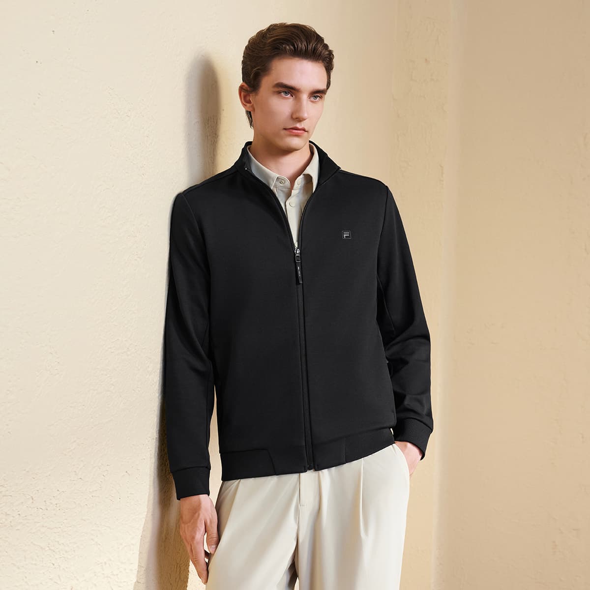Куртка FILA Белый Глубокий Черный Мужские Куртки - изображение 5