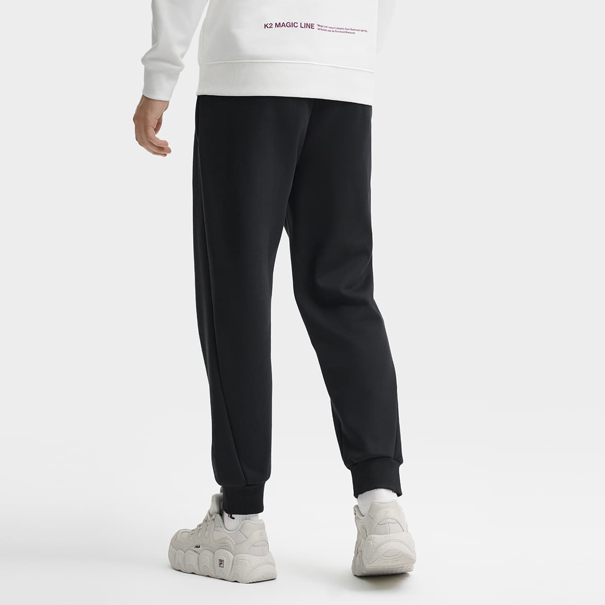 Штаны FILA ORIGINALE Эластичный манжет Однотонный Универсальный С флисовой подкладкой Эластичные Вязаные Тренировочные Штаны - изображение 4