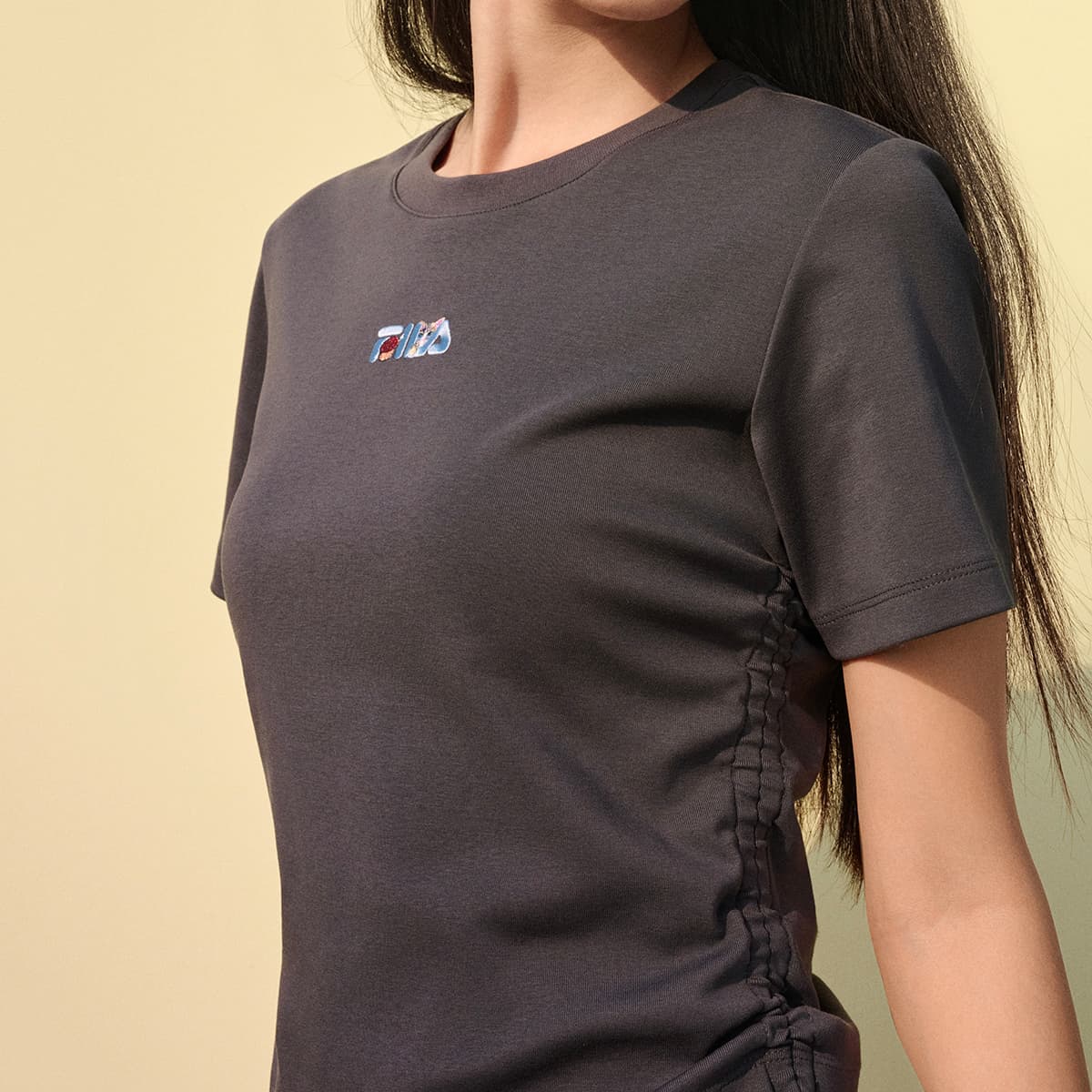 Футболка FILA T Рубашка Женская Steady Серый - изображение 7