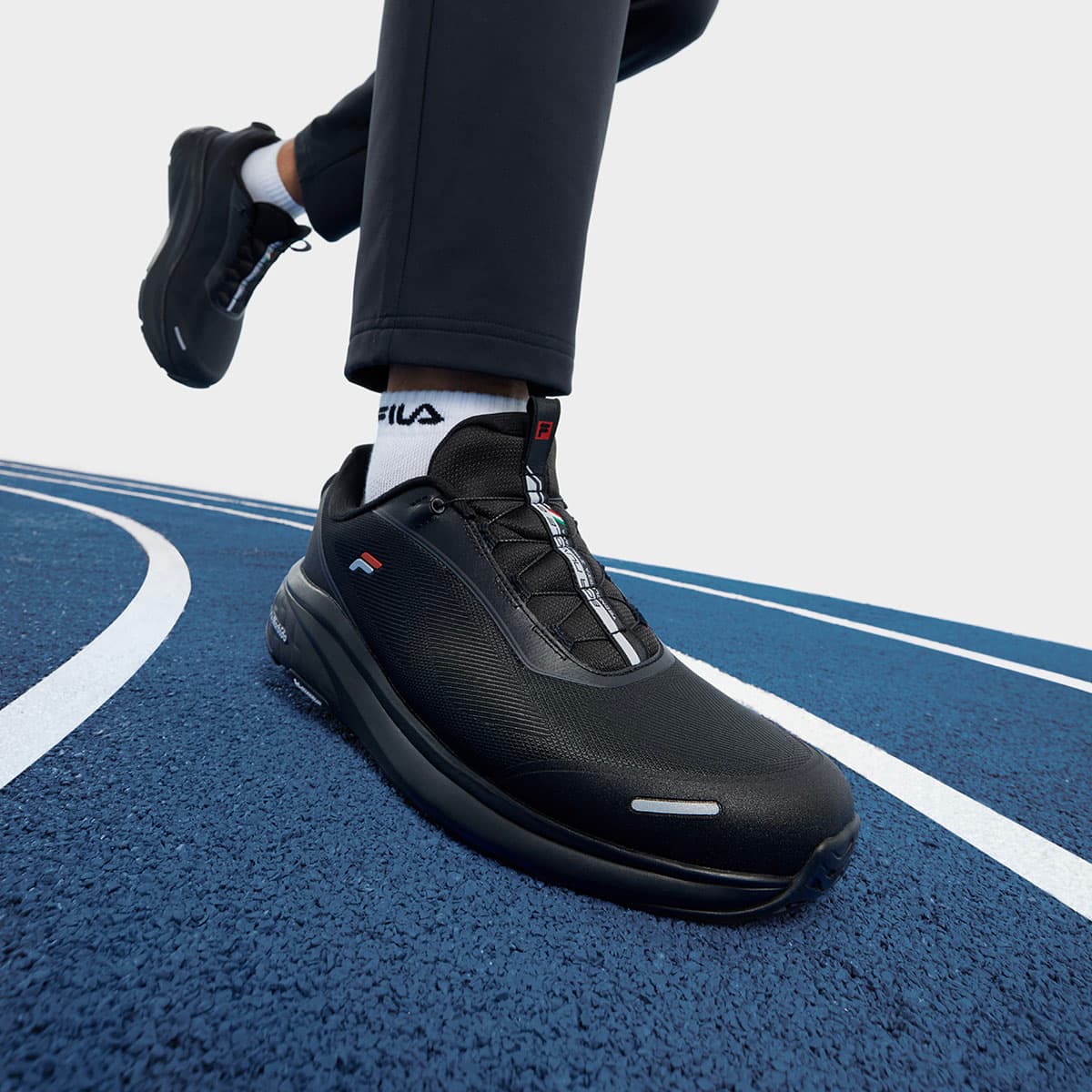 Кроссовки для бега fila NUVOLE 2 Ткань Дышащий Low Топ Беговые кроссовки Мужской Черный - изображение 9