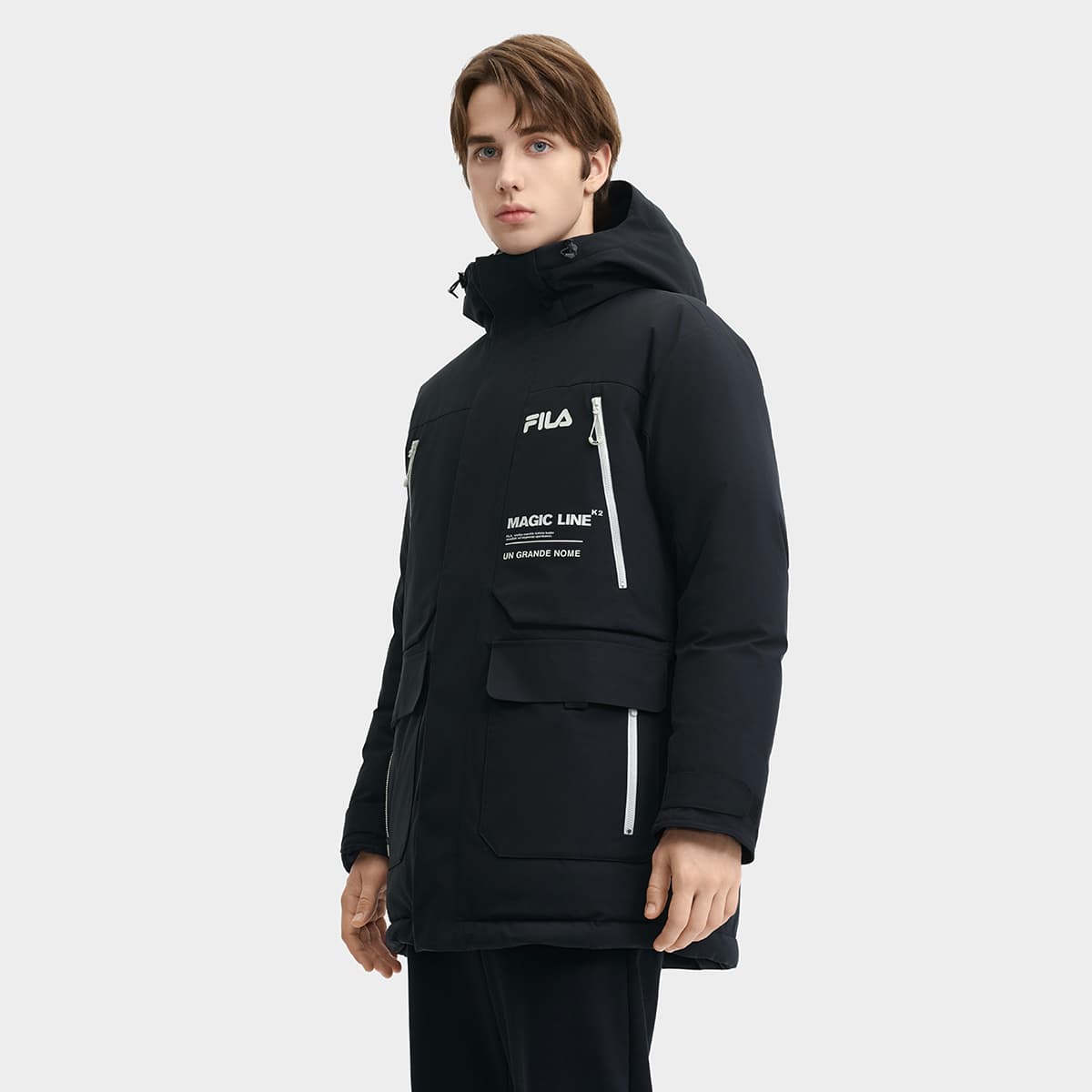 Зимняя куртка FILA Мужской пуховик Глубокий черный - изображение 5