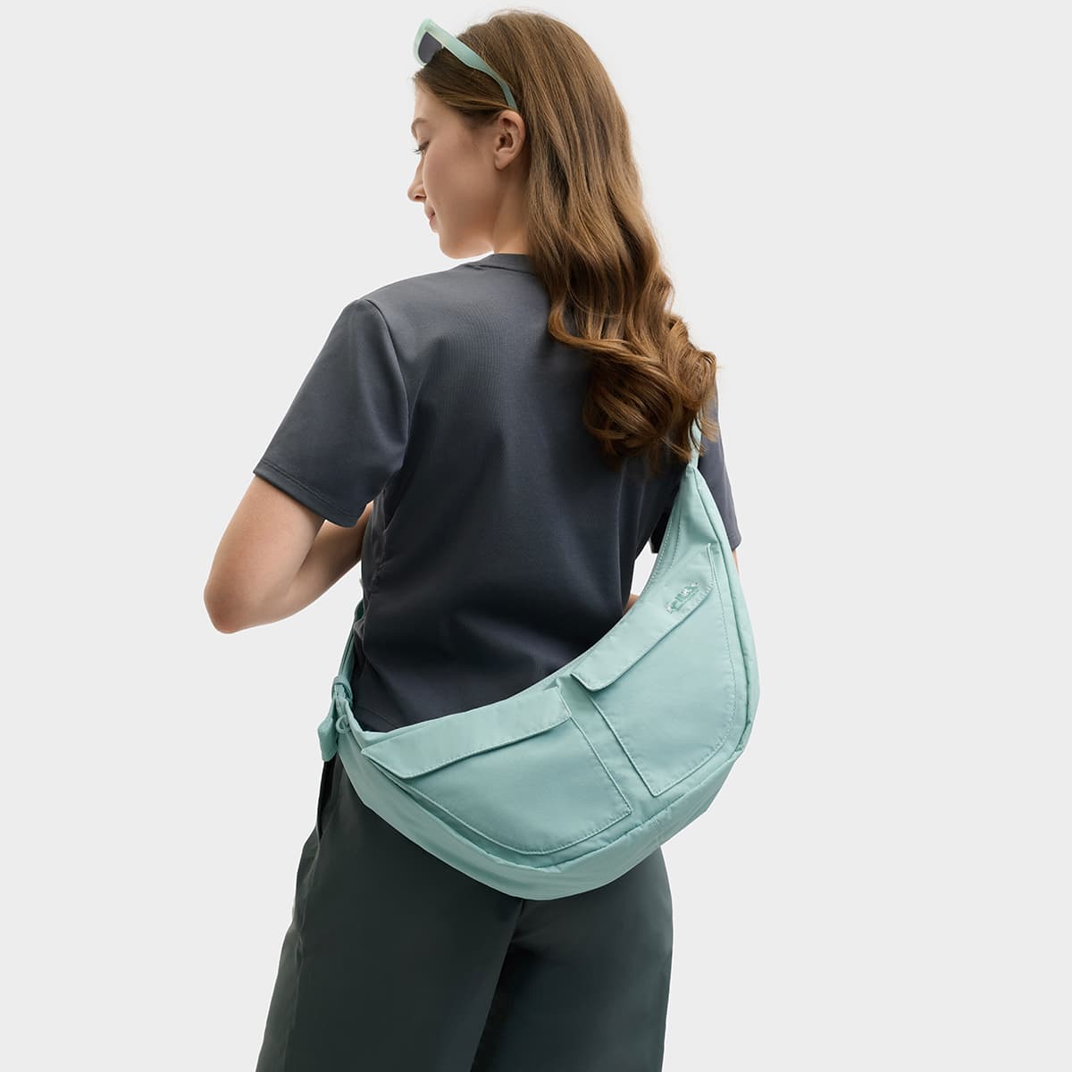 Сумка через плечо FILA X Maison Kitsuné Ткань Сумка через плечо Унисекс Пыльно-синий - изображение 5