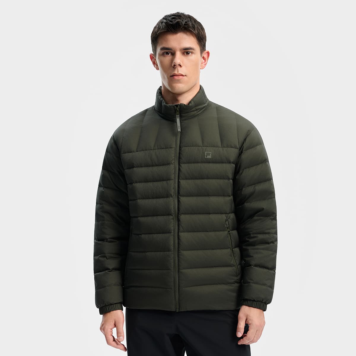 Зимняя куртка FILA Фитнес Пуховик Мужской Яшмовый - изображение 4