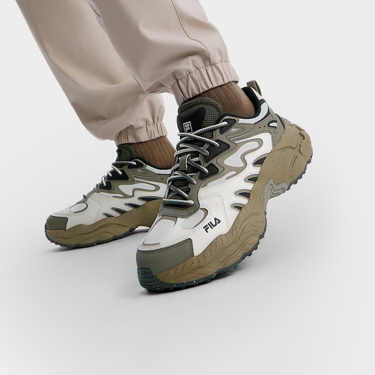 Кроссовки для бега FILA Fern Low Top Беговые кроссовки Мужские Серые - изображение 3