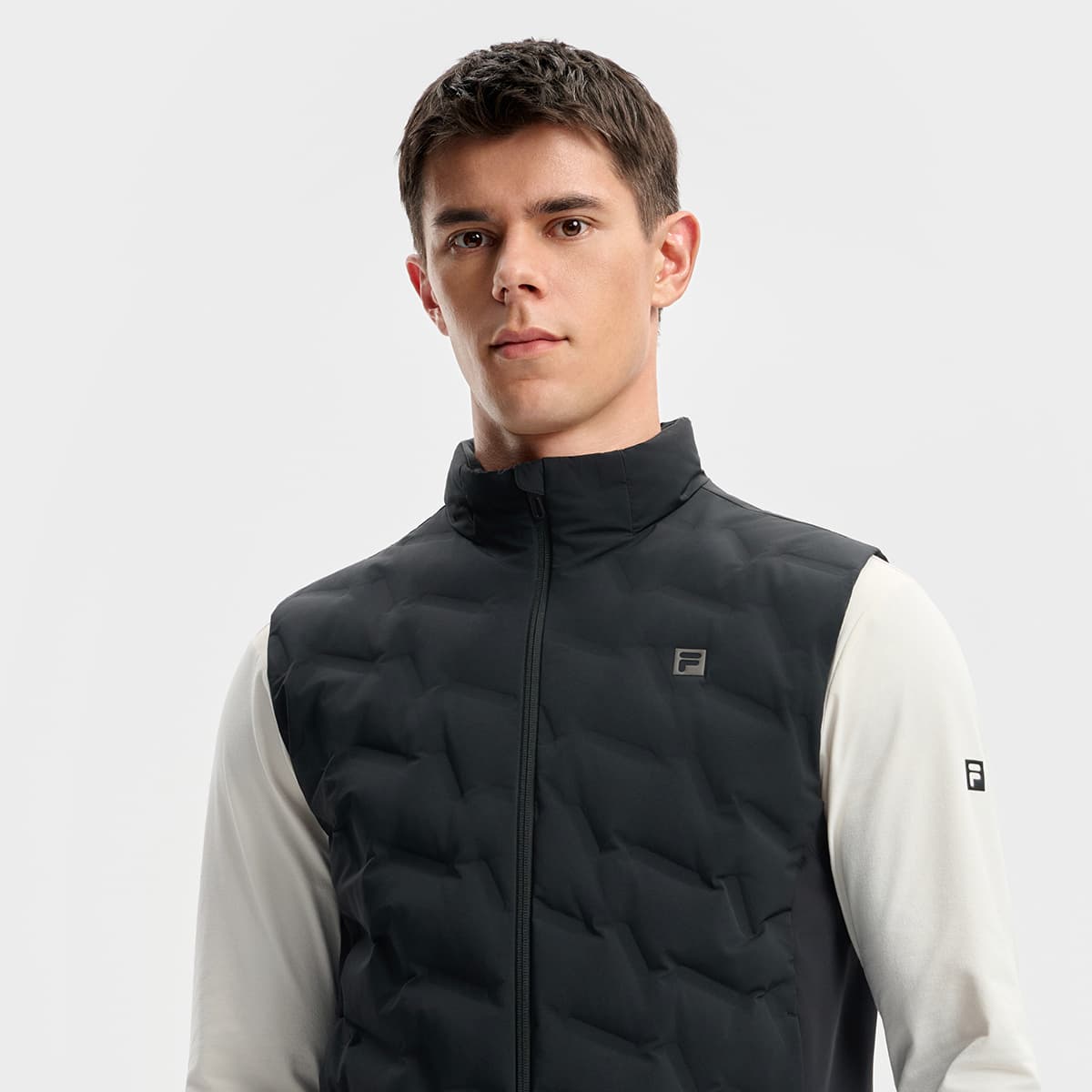 Куртка FILA Фитнес Темно-черный Мужской Пуховые жилеты - изображение 7