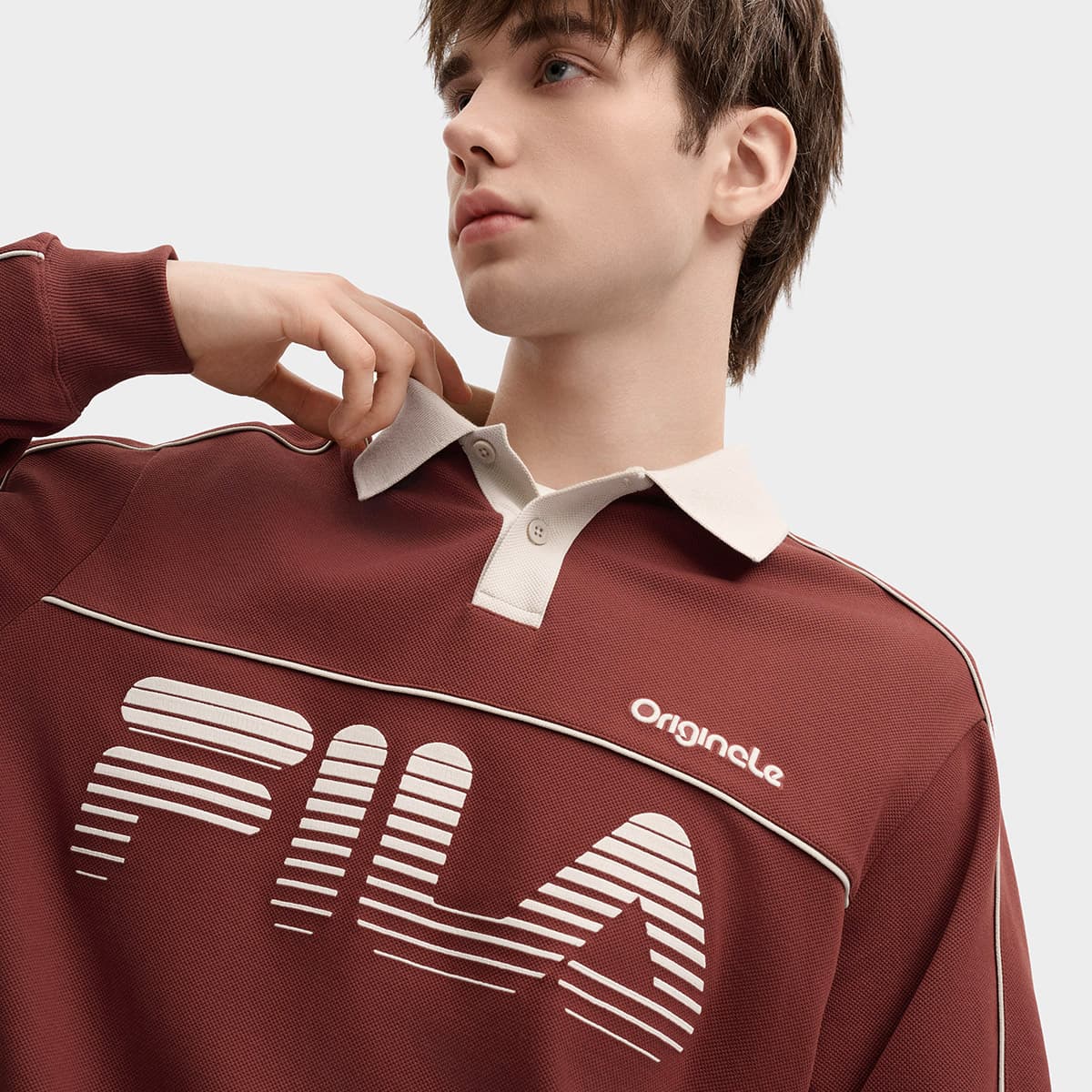 Поло FILA Originale Polo Red Brown - изображение 3