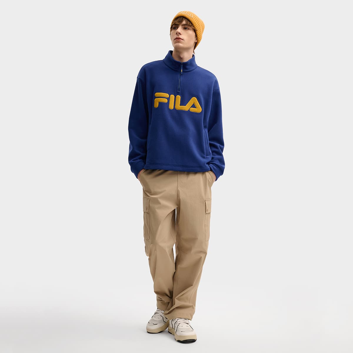 Худи FILA ORIGINALE Мода Винтаж Трендовый Удобный Универсальный Свободный крой С флисовой подкладкой Термический Толстовка - изображение 6