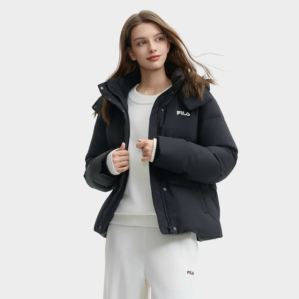 Пуховик FILA Пуховик Женские Глубокий черный - изображение 5