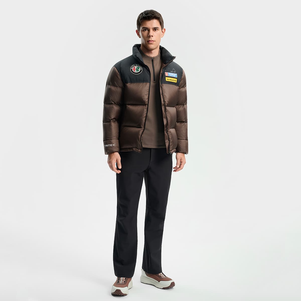 Зимняя куртка FILA SKI Пуховик Мужской Темная умбровая Серый - изображение 6