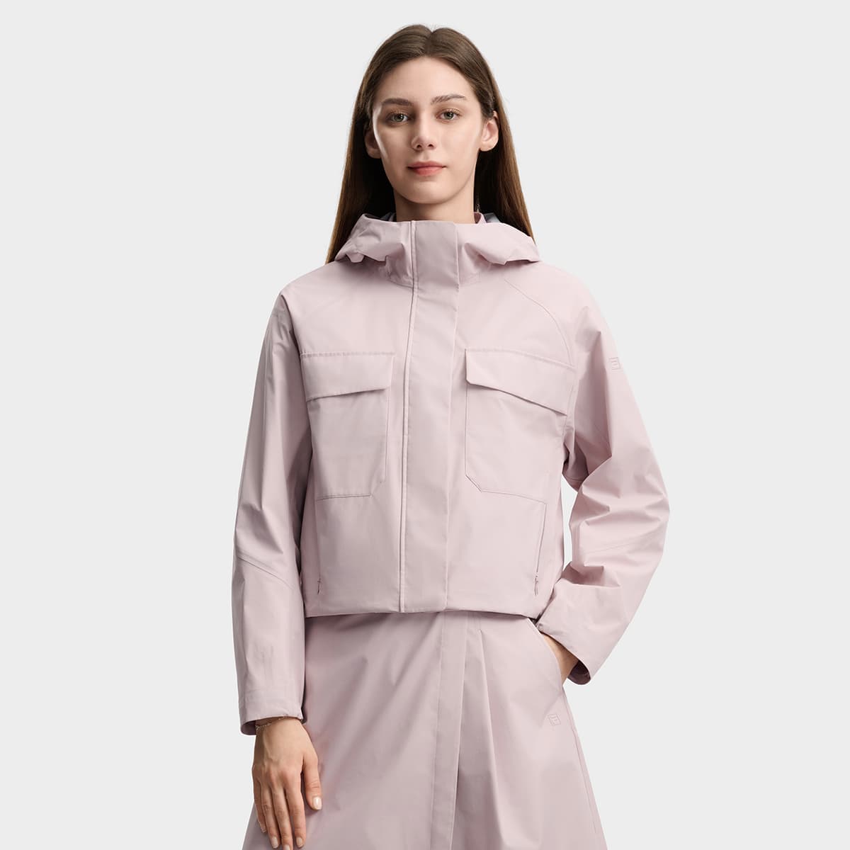 Куртка FILA Белая Куртка Женская Лотосовый Серый Порошок - изображение 3