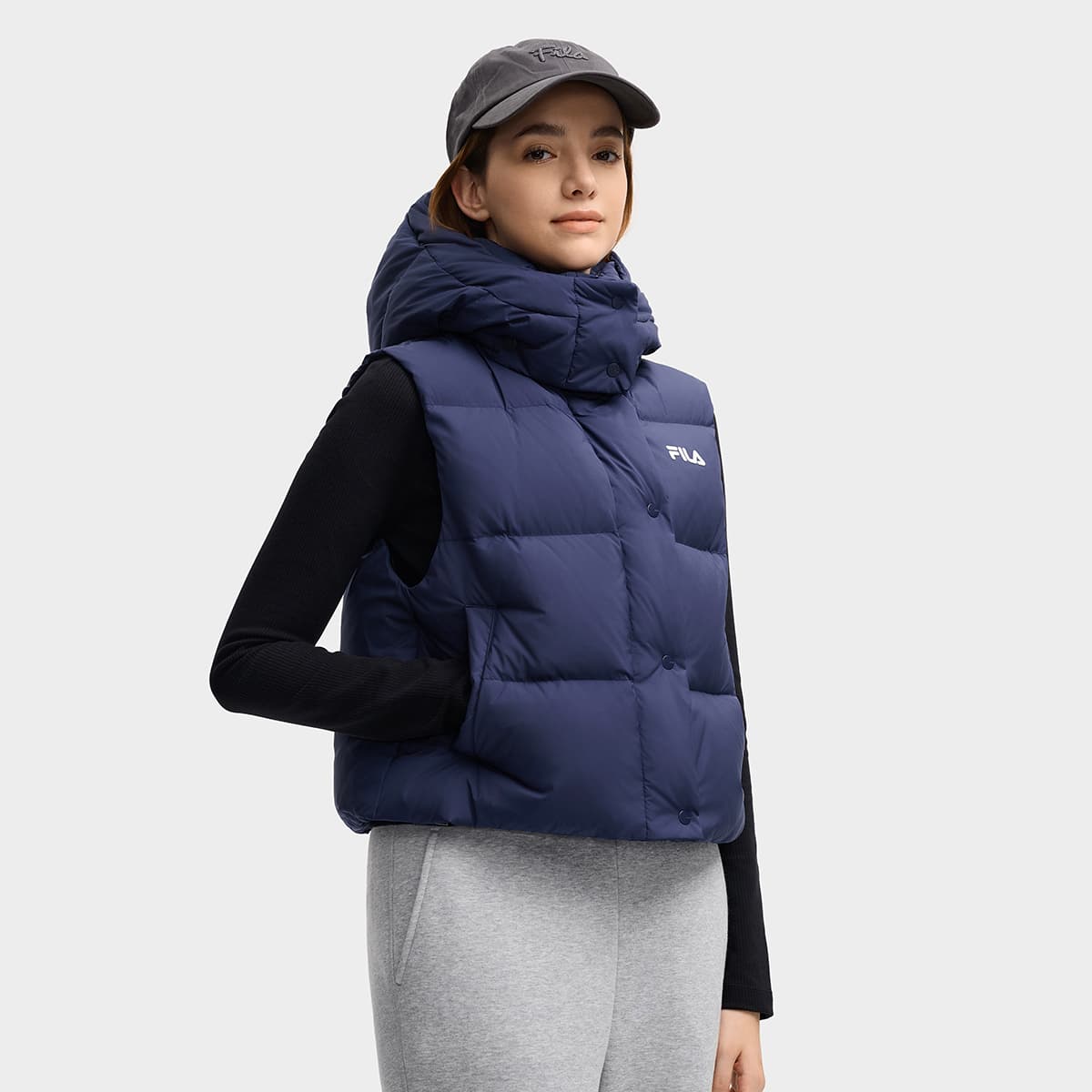 FILA ORIGINALE Пуховый жилет Женские Винтажный синий - изображение 5
