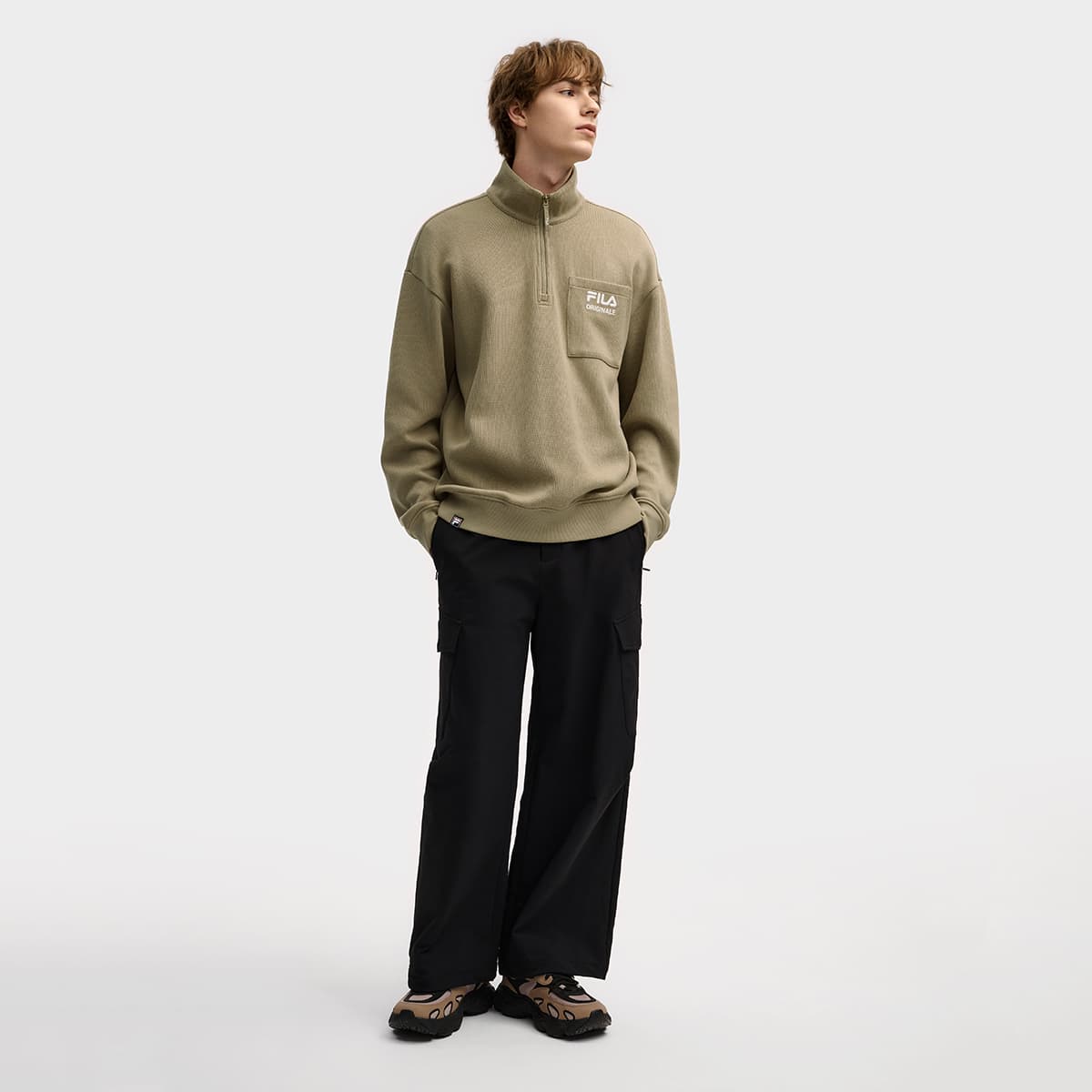 Худи FILA ORIGINALE Толстовка Мужское Умбра - изображение 5