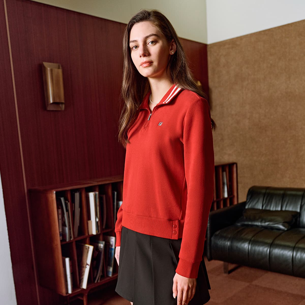 Худи FILA Heritage Толстовка Женские Красный - изображение 4