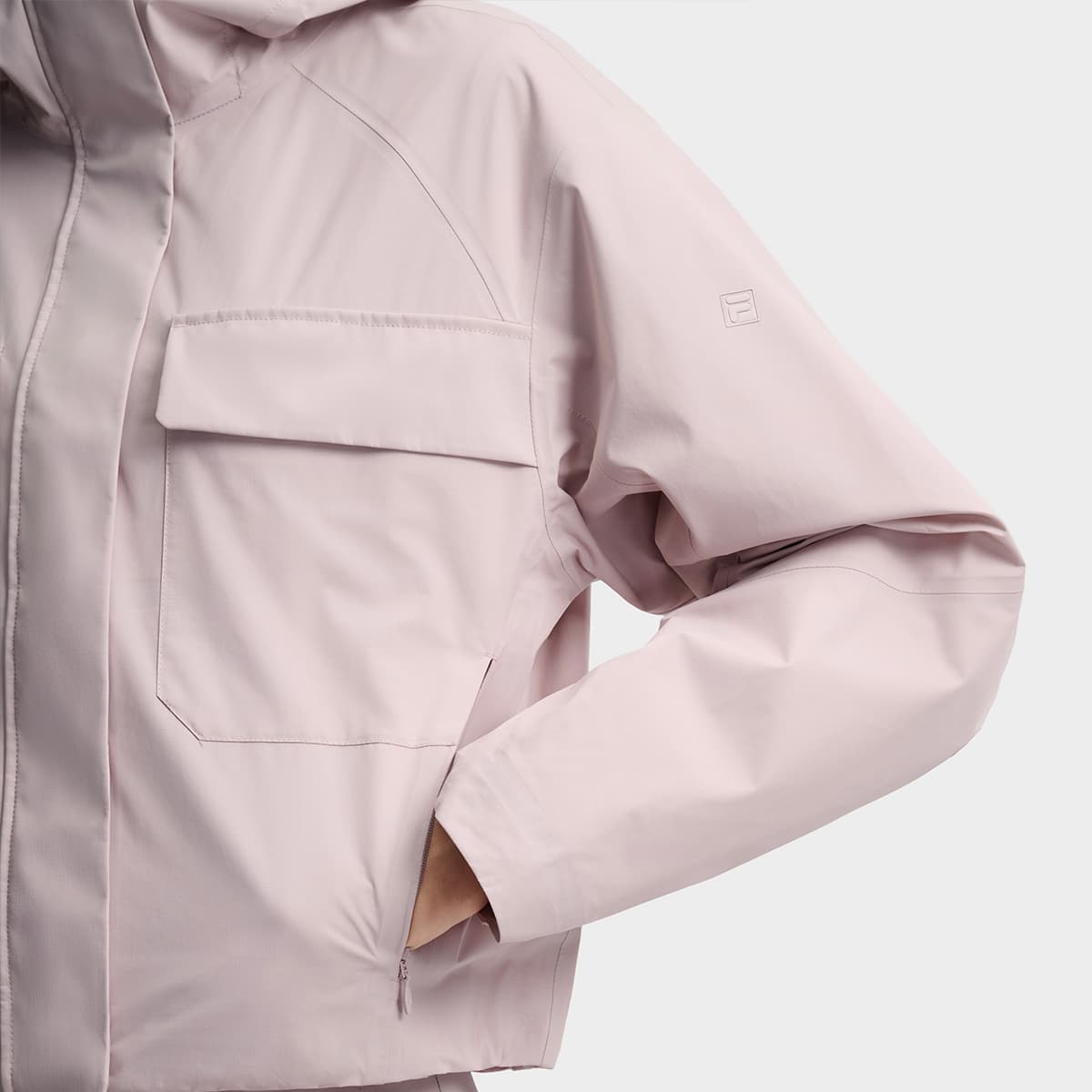 Куртка FILA Белая Куртка Женская Лотосовый Серый Порошок - изображение 7