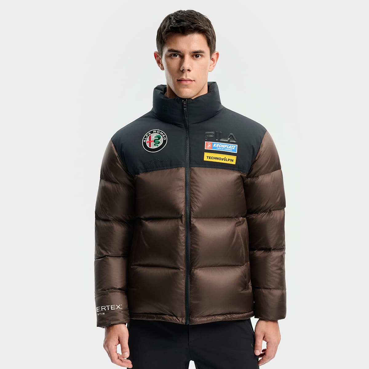 Зимняя куртка FILA SKI Пуховик Мужской Темная умбровая Серый - изображение 4
