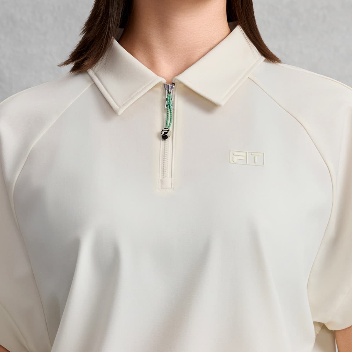 FILA Гольф Тонкий порошок Белый Женские Поло - изображение 8