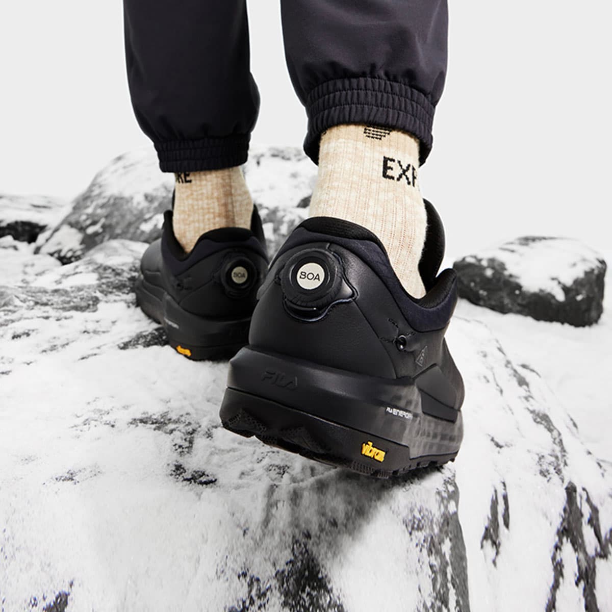 Кроссовки для бега FILA BOA EXPLORER 2 Low Топ Беговые кроссовки Мужские Черные - изображение 5