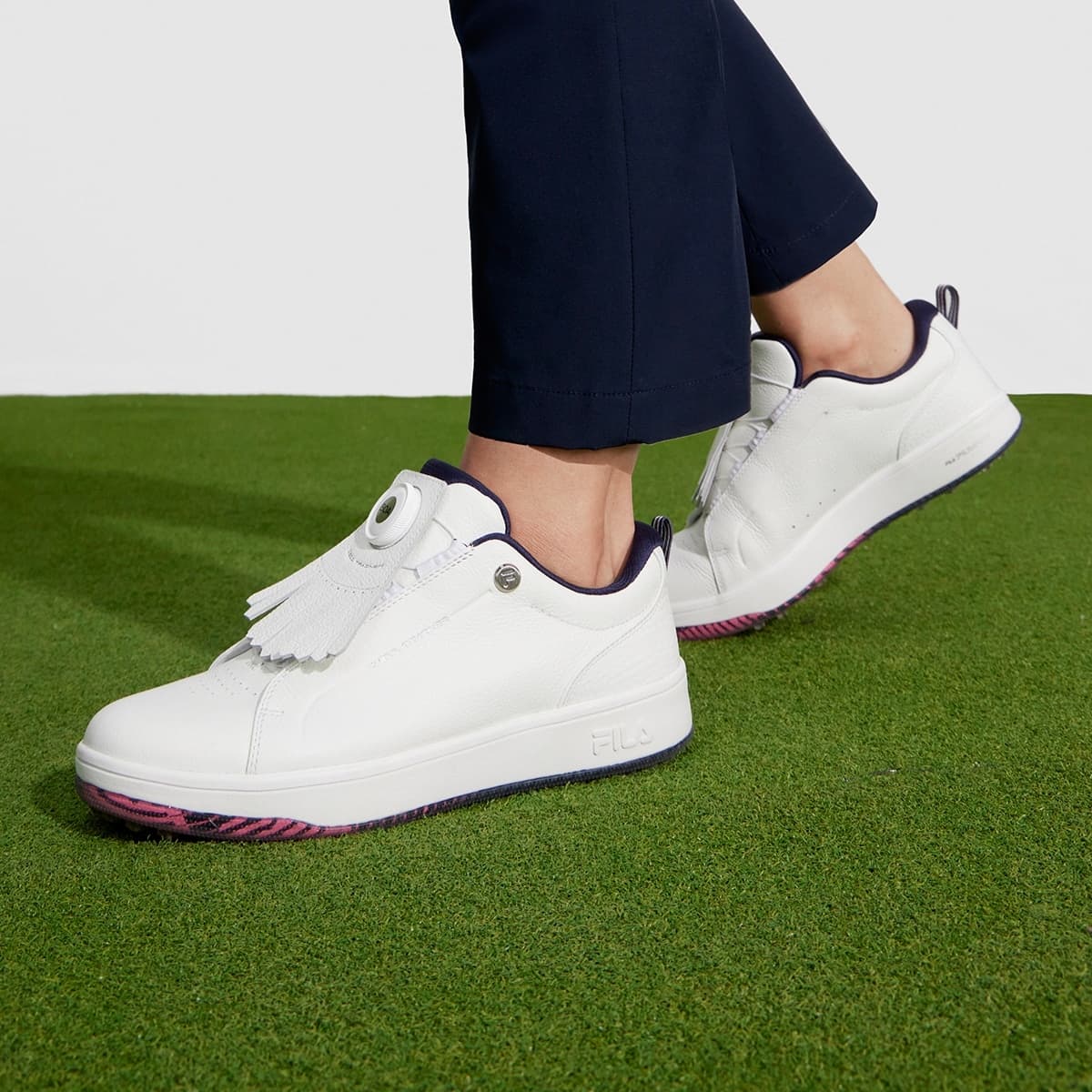 Кроссовки для гольфа FILA GF 1911 Trainer Low Топ Обувь для гольфа Женская Ярко-белая - изображение 10