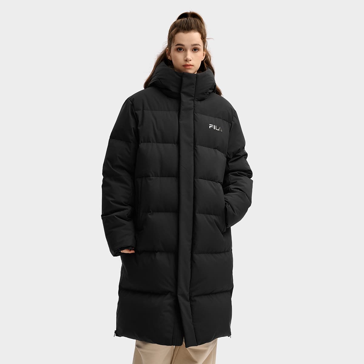 Зимняя куртка FILA Пуховик Унисекс Глубокий черный - изображение 3