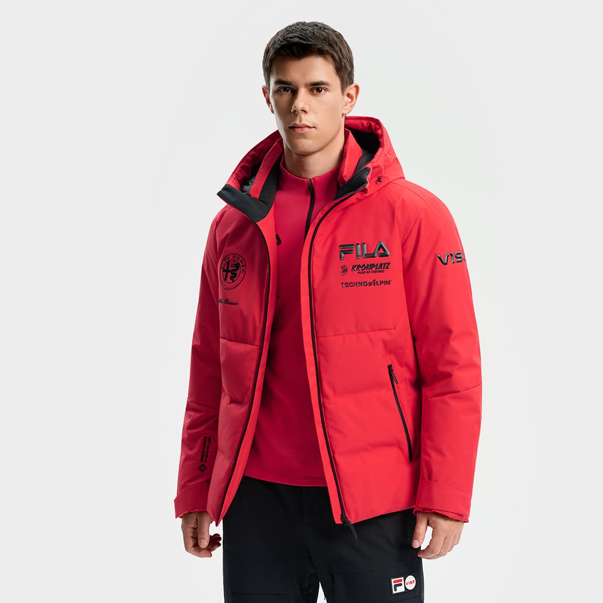 Зимняя куртка FILA SKI Пуховик Мужской Неоновый Красный - изображение 6
