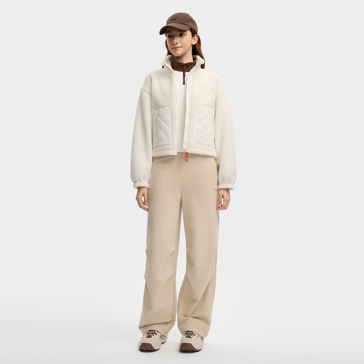 FILA ORIGINALE Вельветовое пальто для женщин цвет облако белое PEAK - изображение 6