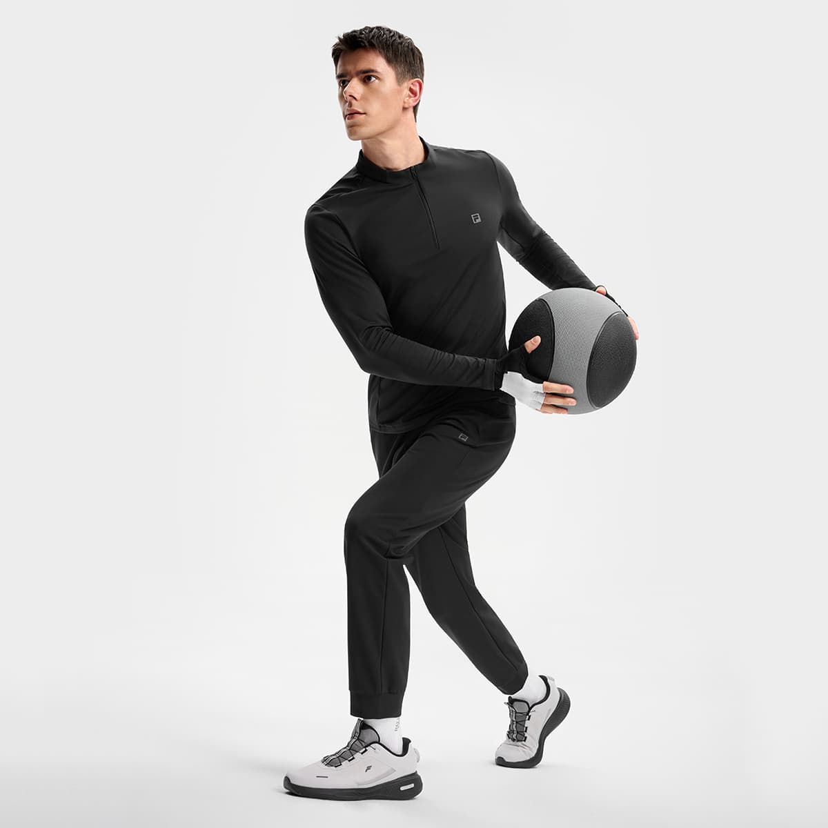 Футболка FILA Фитнес Темно-черные Мужские T-рубашки - изображение 6