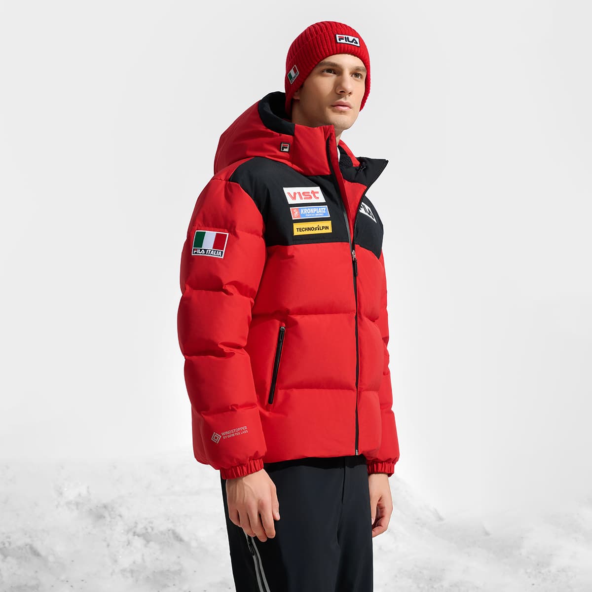 Зимняя куртка FILA RD Red Мужские Пуховики - изображение 6