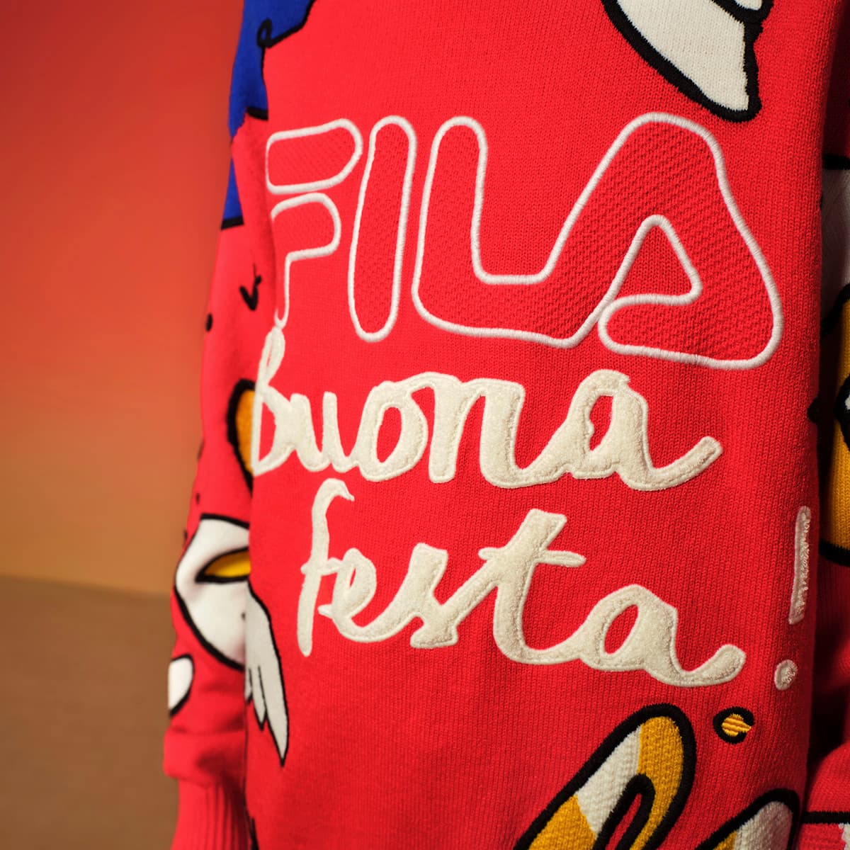 Кофта FILA ORIGINALE Свитер Унисекс Легенда Красный - изображение 7