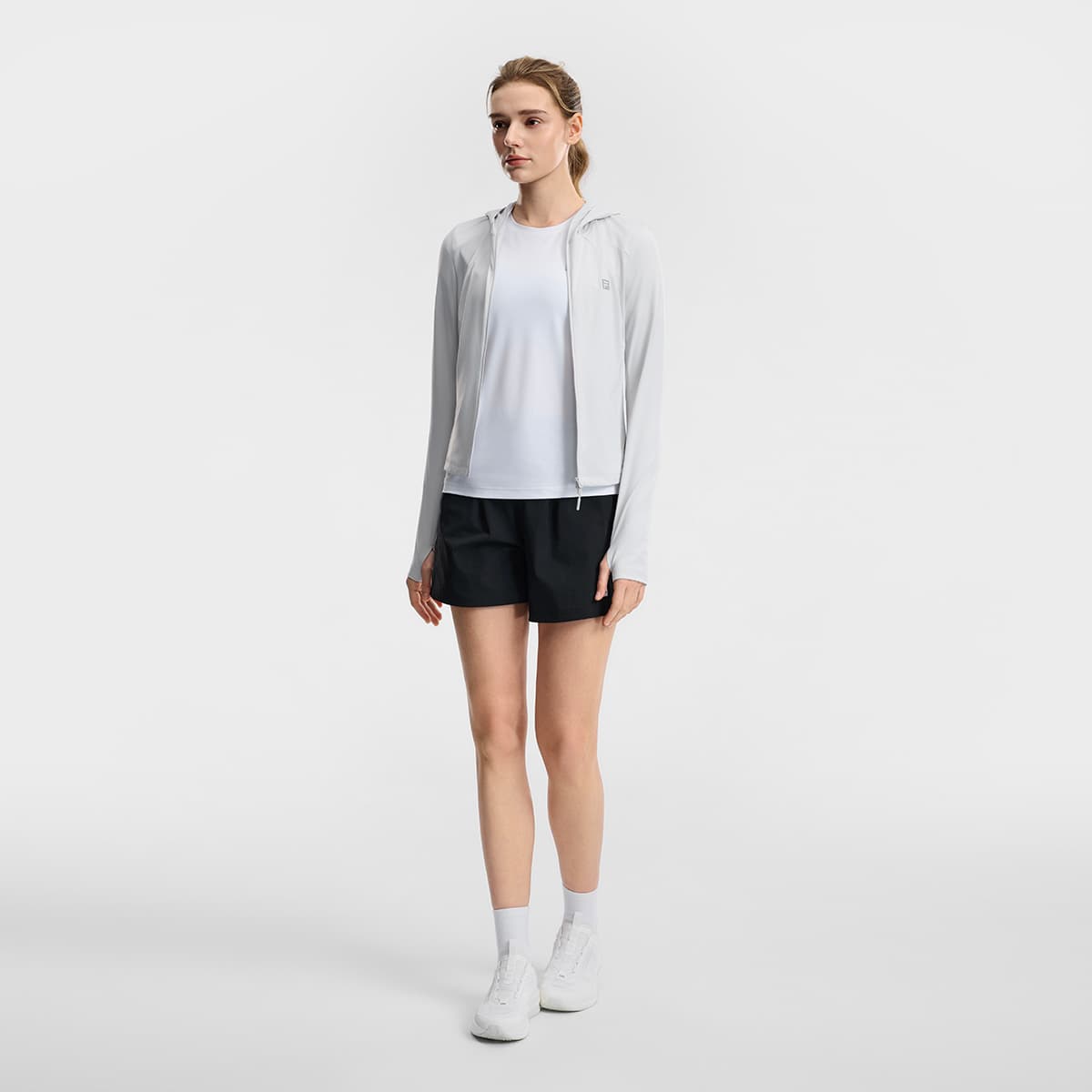 Куртка FILA Фитнес Куртка Женская Водяной Голубой Серый - изображение 7