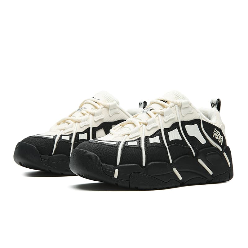Кроссовки FILA Basket Массивные кроссовки Low Топ Черный белый Женские - изображение 6