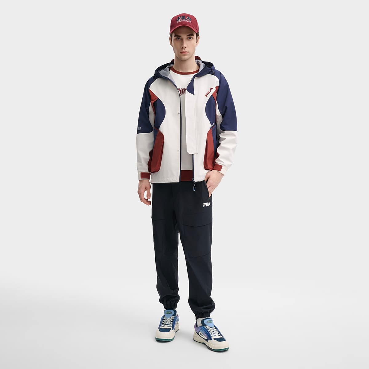 Куртка FILA ORIGINALE Куртка Мужская Терракотово-красная Коричневая - изображение 5