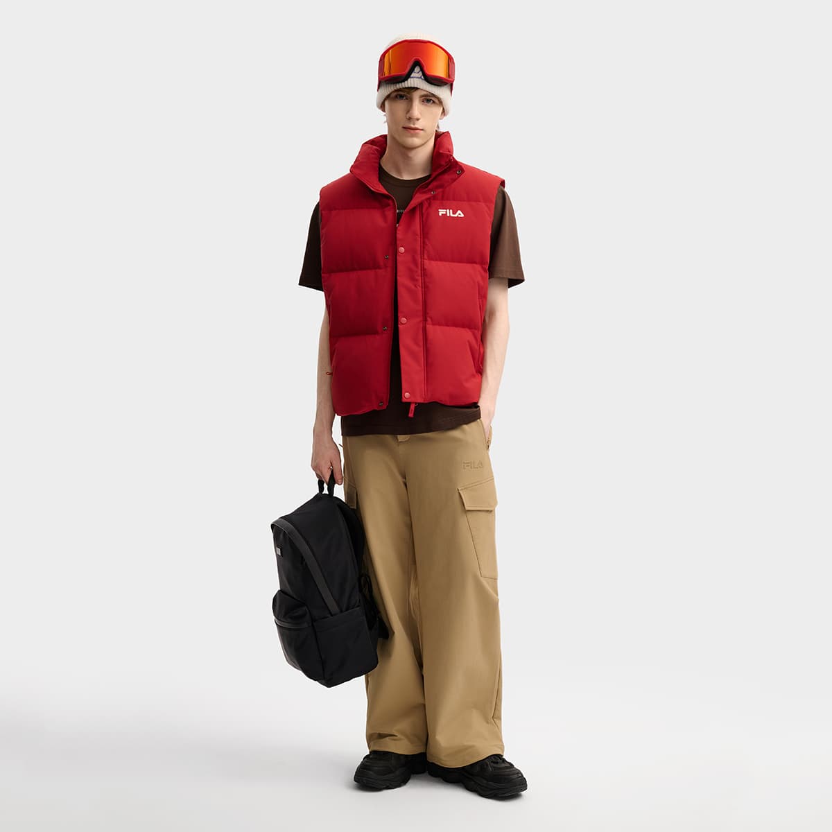 Куртка FILA ORIGINALE Пуховый жилет Унисекс Красный ритм - изображение 5