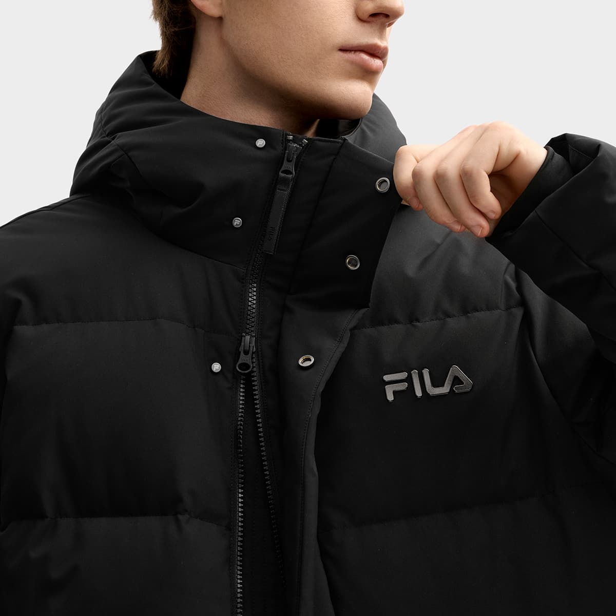 Зимняя куртка FILA Пуховик Унисекс Глубокий черный - изображение 8