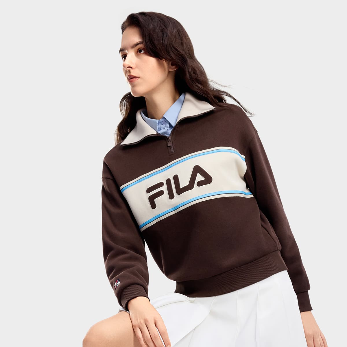 Худи FILA ORIGINALE Толстовка Женское Темный Земляной Тон - изображение 3
