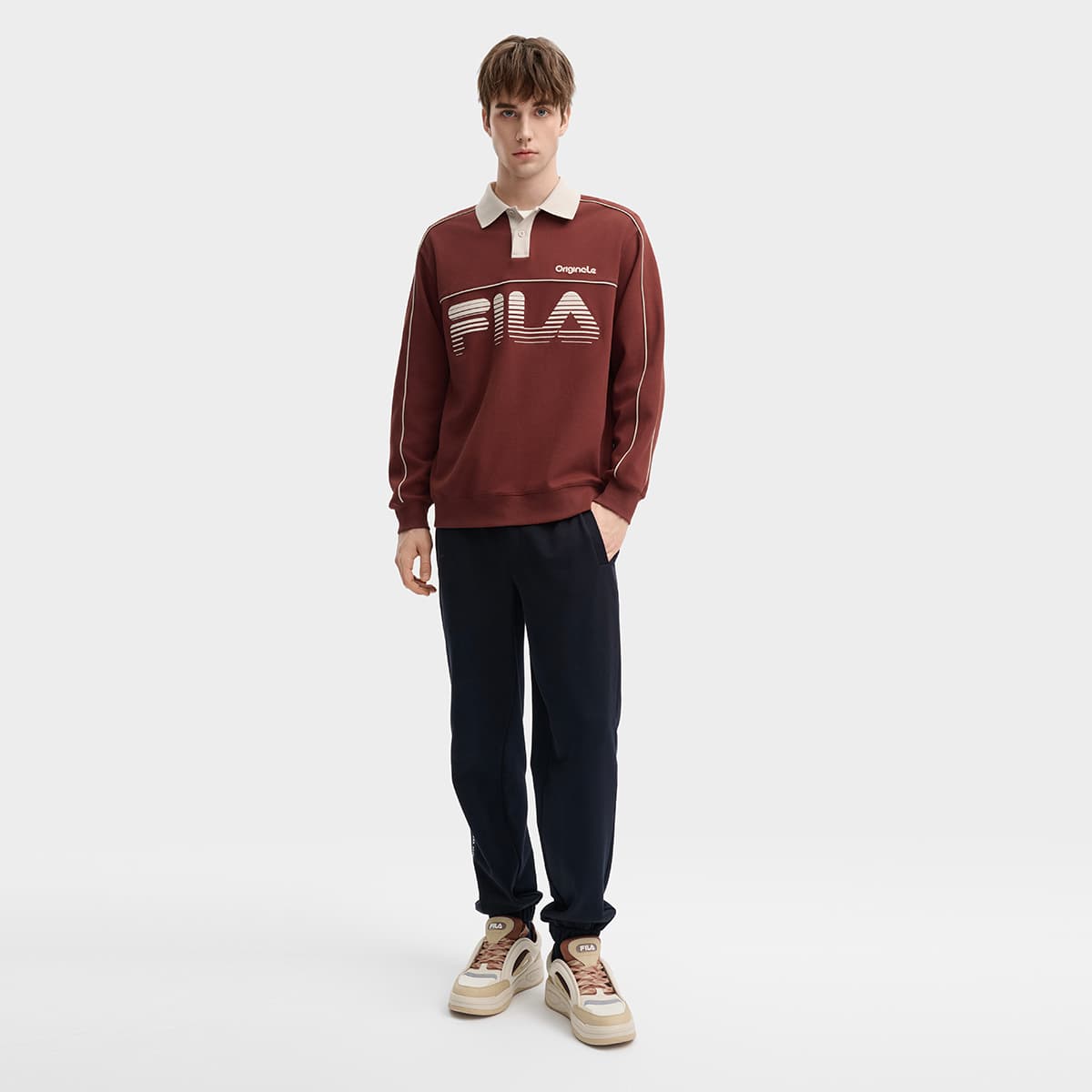 Поло FILA Originale Polo Red Brown - изображение 5