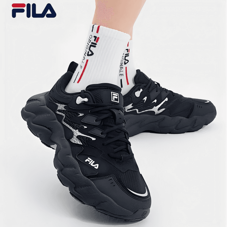 Кроссовки FILA FERN 2,0 Высота Увеличивающие Низкие Кроссовки Мужские Черные - изображение 6