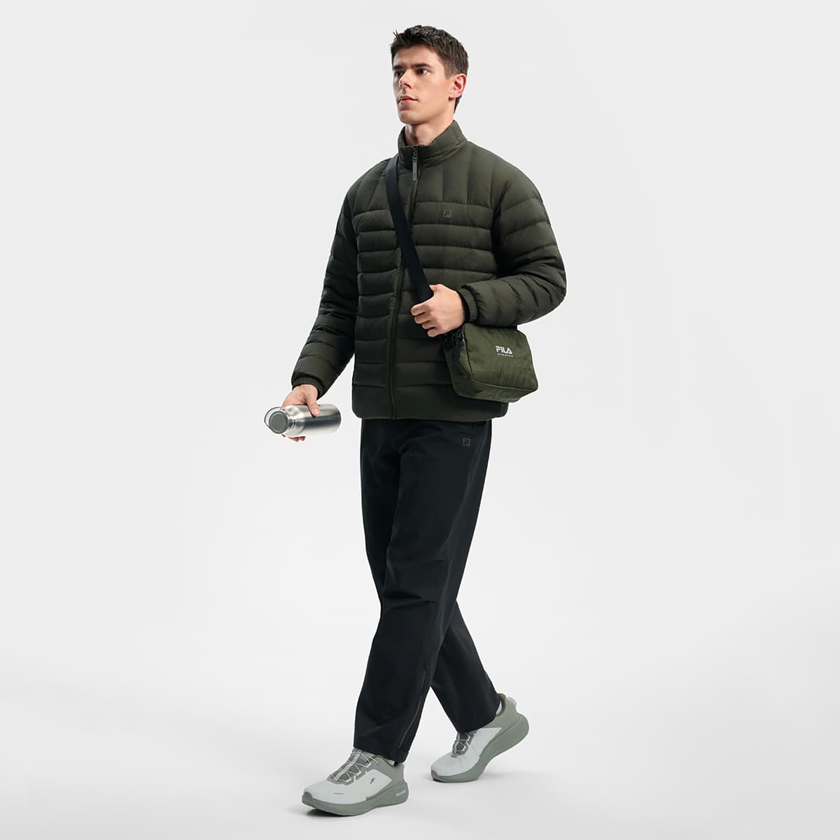 Зимняя куртка FILA Фитнес Пуховик Мужской Яшмовый - изображение 7